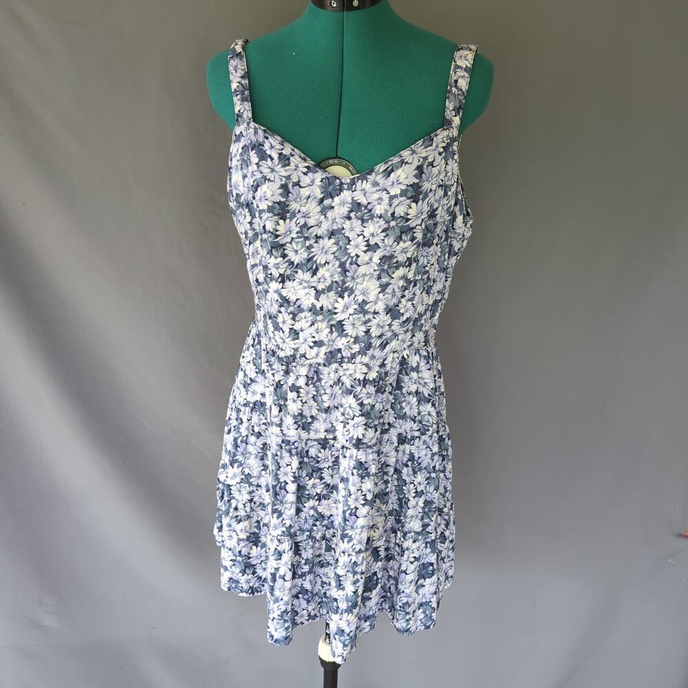 Hollywood & Vine Floral Rayon Sundress Cottagecore Garden Party Dress L